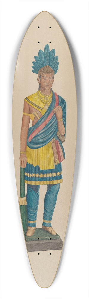 LeRoy Griffith - Cigar Store Indian 39.3 inch art pintail longboard deck