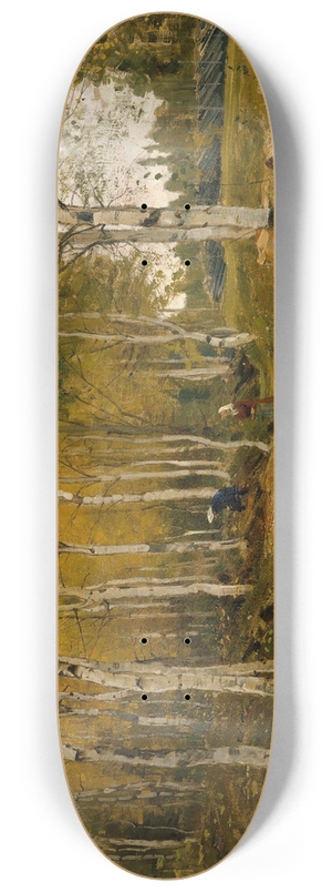 Gerhard Munthe - Birch Trees in Autumn 8.25 inch art skate deck