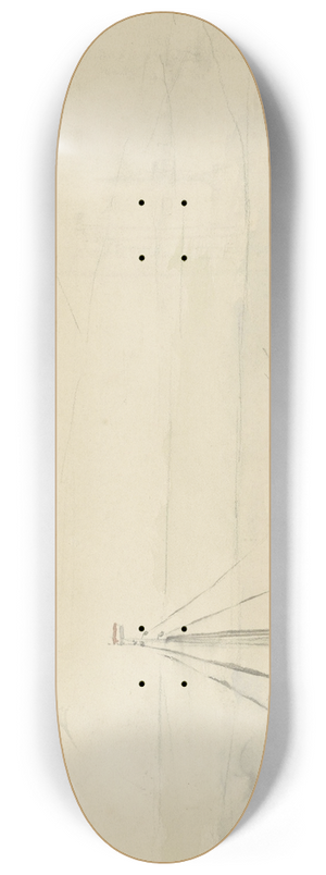 Gerhard Munthe - Schepen in de haven te Katwijk aan Zee 8.25 inch art skate deck