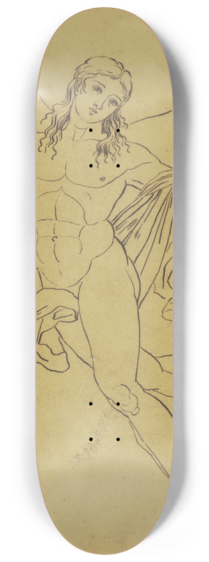 Gerhard von Kgelgen - Geflgelter Jngling, Blumen streuend (Genius des Guten) 8.25 inch art skate deck