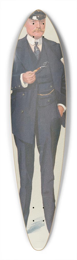 Leslie Matthew Ward - Yachting Devotees; Tiggy, Sir Richard Bulkeley, August 7, 1907 39.3 inch art pintail longboard deck