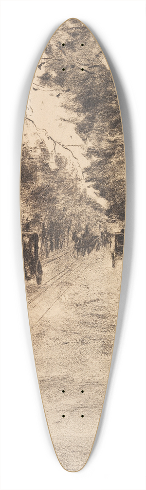 Lesser Ury - Allee im Tiergarten, Berlin 39.3 inch art pintail longboard deck
