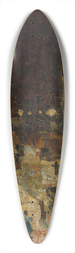 Lesser Ury - Berliner Strae bei Nacht 39.3 inch art pintail longboard deck