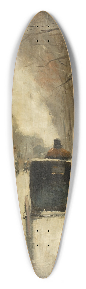 Lesser Ury - Berliner Straenszene im Sptherbst 39.3 inch art pintail longboard deck