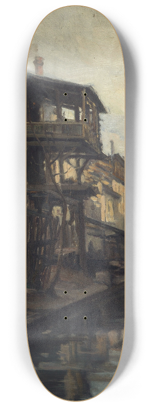 Germain Eugne Bonneton - La Bivre, rue des Cordelires 8.25 inch art skate deck