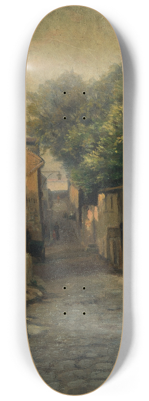 Germain Eugne Bonneton - La rue de la Fontaine--Mulard (place de Rungis) 8.25 inch art skate deck Germain Eugne Bonneton - La rue de la Fontaine--Mulard (place de Rungis) 8.25 inch art skate deck