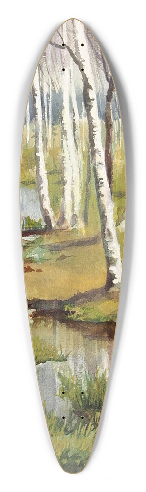 Lilly Walther - Kased 39.3 inch art pintail longboard deck