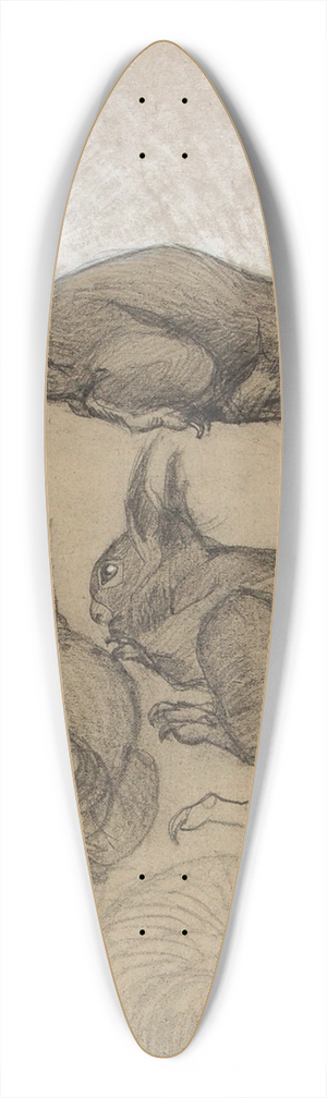 Lilly Walther - Oravad 39.3 inch art pintail longboard deck