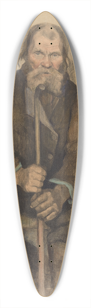 Lilly Walther - Vanamees kepiga 39.3 inch art pintail longboard deck