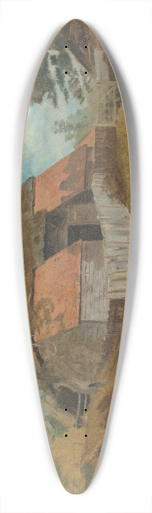 Lionel Constable - Old barn 39.3 inch art pintail longboard deck