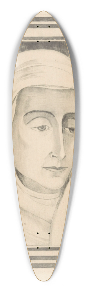 Lodewijk Schelfhout - Hoofd van een vrouw 39.3 inch art pintail longboard deck