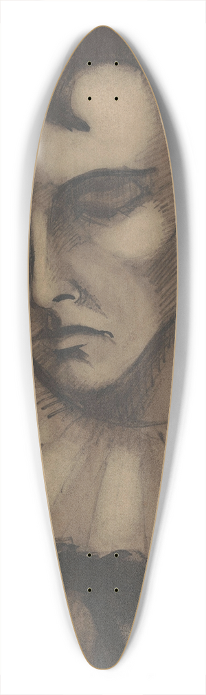 Lodewijk Schelfhout - Pierrot 39.3 inch art pintail longboard deck