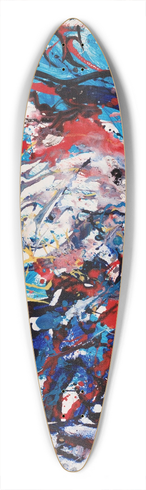 Lola Liivat - Abstraktsioon 39.3 inch art pintail longboard deck