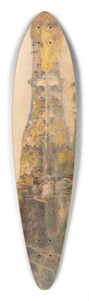 Lon Augustin Lhermitte - Fin de Belle Journe 39.3 inch art pintail longboard deck