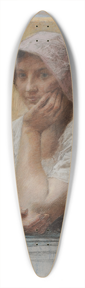 Lon Augustin Lhermitte - La moissonneuse au repos 39.3 inch art pintail longboard deck