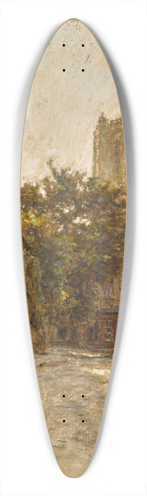 Lon Augustin Lhermitte - Une Rue Bourges 39.3 inch art pintail longboard deck