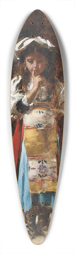Lon Bonnat - A little accident 39.3 inch art pintail longboard deck