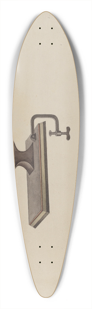 Lon Cronk - Fluting Iron 39.3 inch art pintail longboard deck