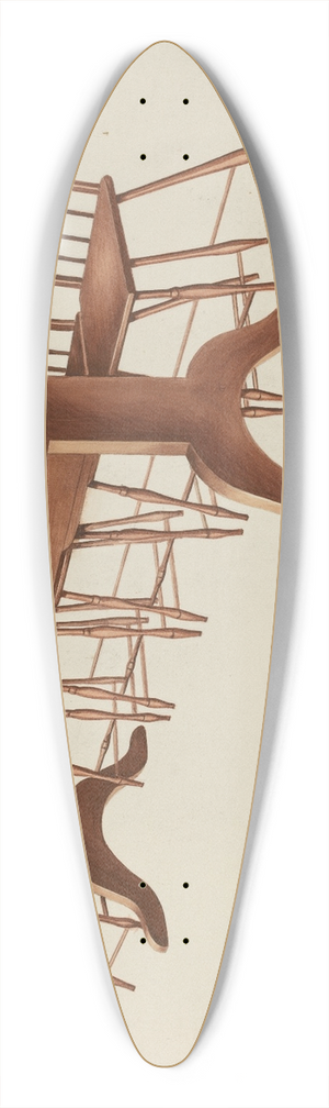 Lon Cronk - Shaker Table and Chairs 39.3 inch art pintail longboard deck