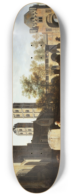 Gerrit Adriaensz. Berckheyde - Fontaine publique et glise Saint-Gron Cologne 8.25 inch art skate deck Gerrit Adriaensz. Berckheyde - Fontaine publique et glise Saint-Gron Cologne 8.25 inch art skate deck