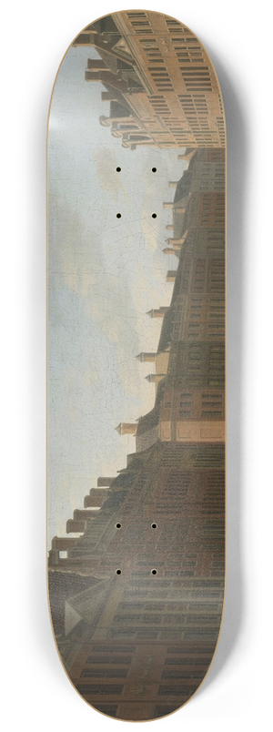 Gerrit Adriaensz. Berckheyde - Gezicht op de Gouden Bocht in de Herengracht vanuit het oosten 8.25 inch art skate deck Gerrit Adriaensz. Berckheyde - Gezicht op de Gouden Bocht in de Herengracht vanuit het oosten 8.25 inch art skate deck