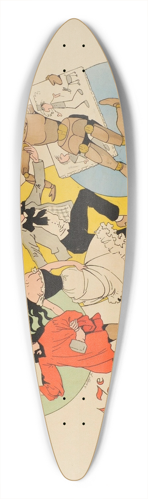 Lon Lebgue - Salon des Cent 39.3 inch art pintail longboard deck