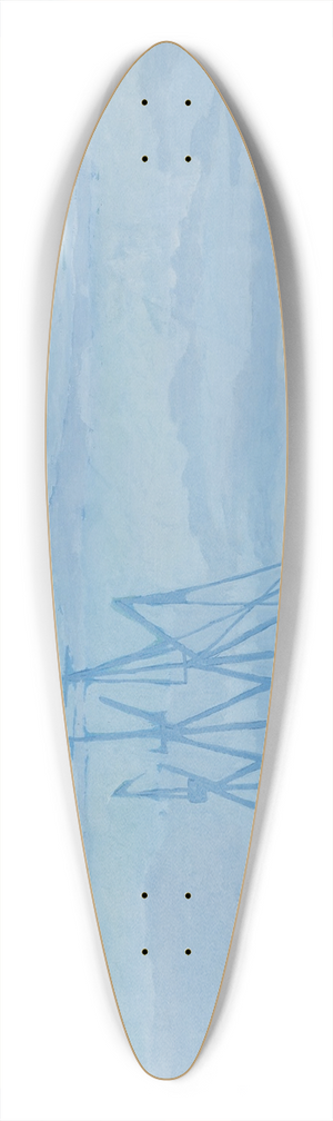 Lon Spilliaert - Chalutier sur la mer 39.3 inch art pintail longboard deck
