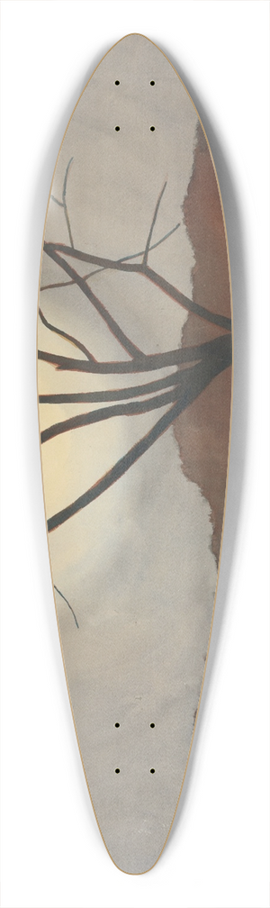 Lon Spilliaert - Landschap met boom op het voorplan 39.3 inch art pintail longboard deck