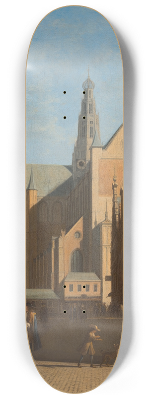 Gerrit Adriaensz. Berckheyde - View Of The Grote Kerk In Haarlem 8.25 inch art skate deck Gerrit Adriaensz. Berckheyde - View Of The Grote Kerk In Haarlem 8.25 inch art skate deck