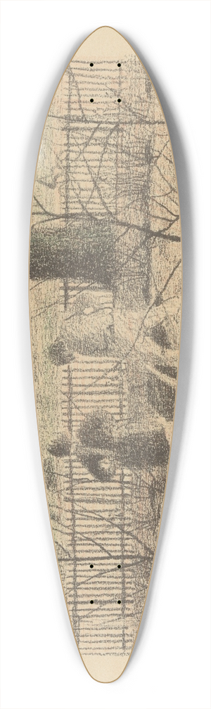 Lon Spilliaert - Sites Brabanons 3 39.3 inch art pintail longboard deck