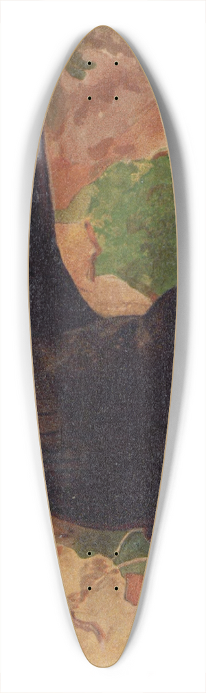 Lo-Paul Robert - Merle Noir 39.3 inch art pintail longboard deck