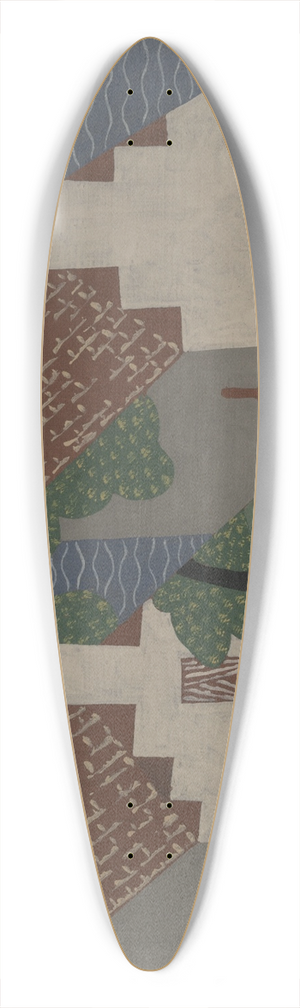 Lopold Survage - Landscape 39.3 inch art pintail longboard deck