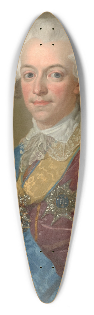 Lorens Pasch the Younger - Portrait de Gustave III, roi de Sude 39.3 inch art pintail longboard deck