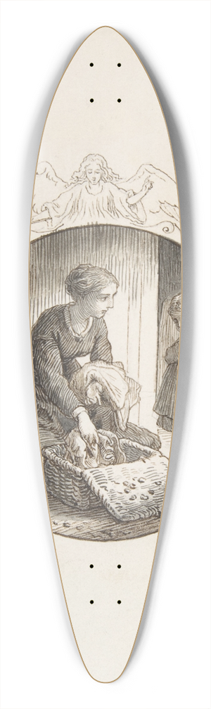 Lorenz Frlich - Mother and Child 39.3 inch art pintail longboard deck