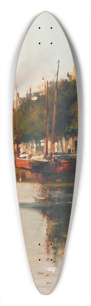 Lorenzo Delleani - Amsterdam 39.3 inch art pintail longboard deck