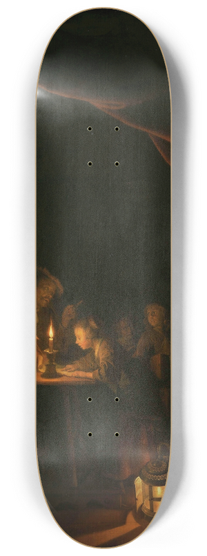 Gerrit Dou - The Night School 8.25 inch art skate deck Gerrit Dou - The Night School 8.25 inch art skate deck