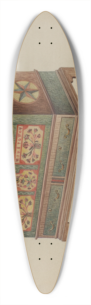Lorenz Rothkranz - Pa. German Dower Chest 39.3 inch art pintail longboard deck
