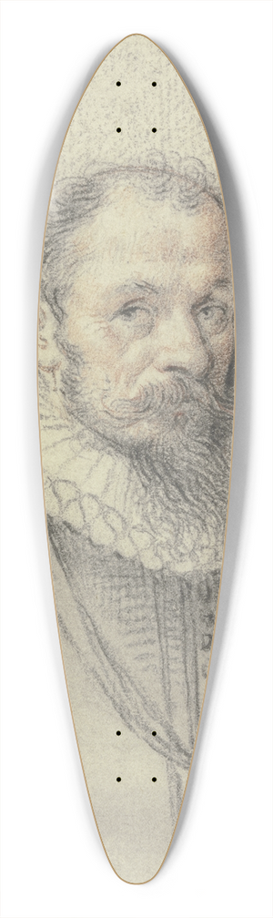 Lorenz Strauch - Brustbild eines Mannes mit Spitzbart 39.3 inch art pintail longboard deck