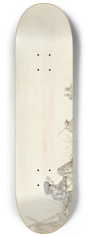Gerrit Grasdorp - Wintergezicht op het Zwarte Water bij Zwolle 8.25 inch art skate deck