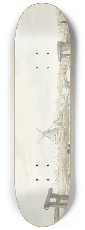 Gerrit Grasdorp - Wintergezicht op het Zwarte Water bij Zwolle 8.25 inch art skate deck
