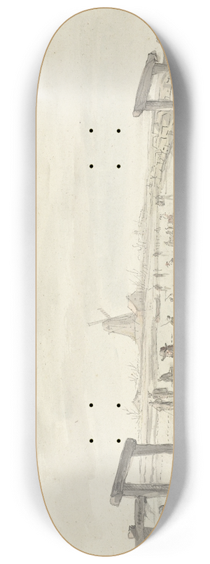 Gerrit Grasdorp - Wintergezicht te Boom, van het Zwarte Water bij Zwolle 8.25 inch art skate deck