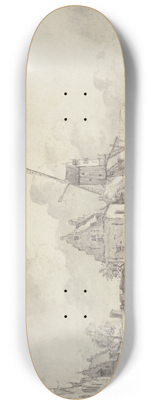 Gerrit Lamberts - The old harbour of Nijmegen 8.25 inch art skate deck Gerrit Lamberts - The old harbour of Nijmegen 8.25 inch art skate deck