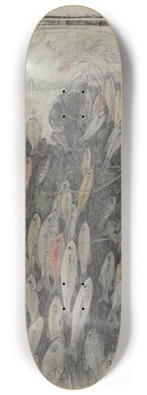 Gerrit Willem Dijsselhof - Aquarium met goudwinden 8.25 inch art skate deck