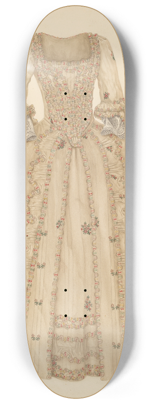 Gertrude Lemberg - Brocaded Silk Dress 8.25 inch art skate deck