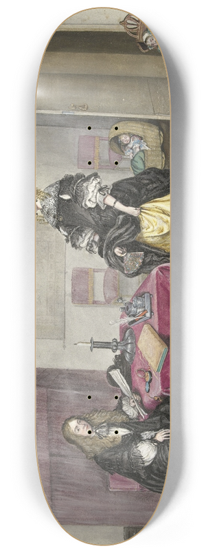 Gesina ter Borch - Sijbrant Schellinger en Jenneken ter Borch met twee kinderen in een interieur 8.25 inch art skate deck