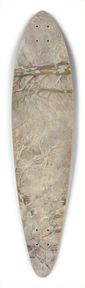 Louis Apol - A snow covered path in winter 39.3 inch art pintail longboard deck