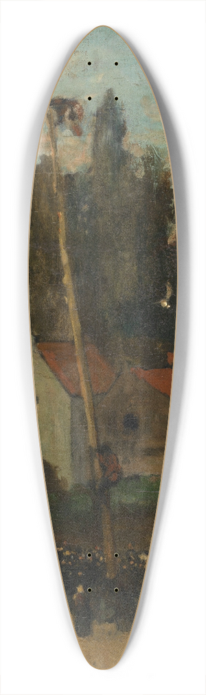 Louis Artan - Climbing the Pole 39.3 inch art pintail longboard deck