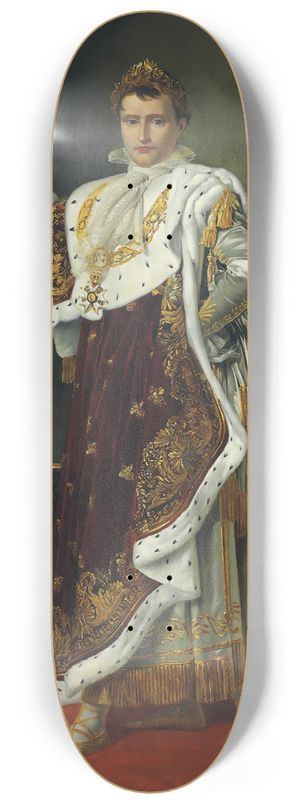 Alexandre Benoit Jean Dufay - Portrait Of The Emperor Napoleon Bonaparte (1769-1821) 8.25 inch art skate deck