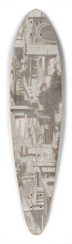 Louis Chron - Imaginary Classical Landscape 39.3 inch art pintail longboard deck