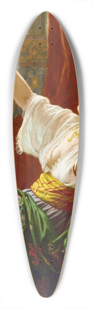 Louis-Emile Pinel De Grandchamp - A Beauty Holding a Bird 39.3 inch art pintail longboard deck